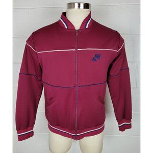 Vintage‎ 80s Nike Mens Burgundy Track Jacket Blue Tag Medium